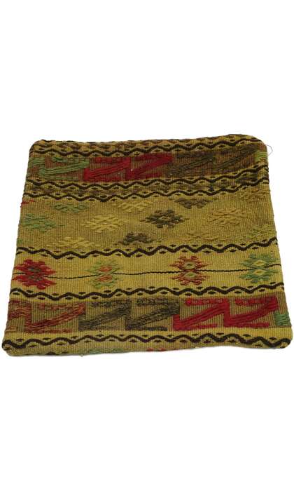 1 x 1 Vintage Turkish Kilim Rug Pillow Cover 53638