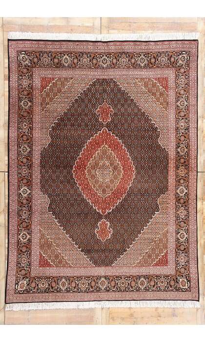 8 x 11 Vintage Persian Mahi Tabriz Rug 78913