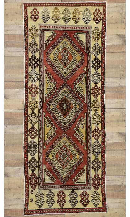 4 x 9 Vintage Turkish Oushak Rug 52412