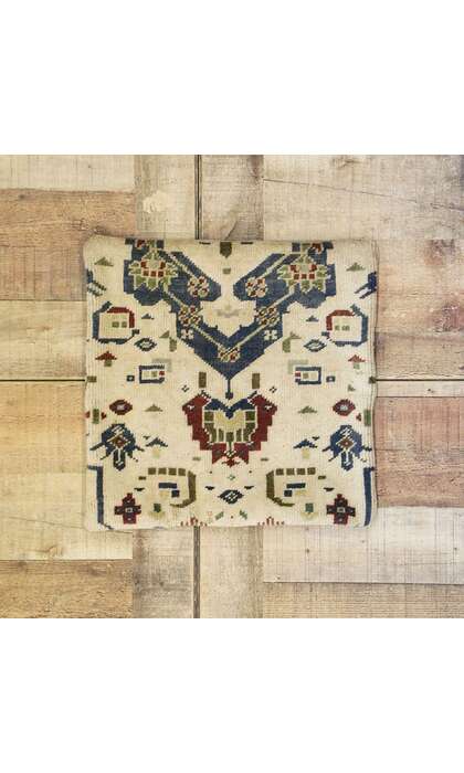 17x17 Vintage Turkish Oushak Rug Pillow Cover 53632