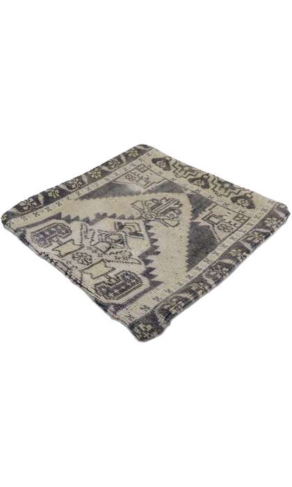 2 x 2 Vintage Turkish Oushak Rug Pillow Cover 53640