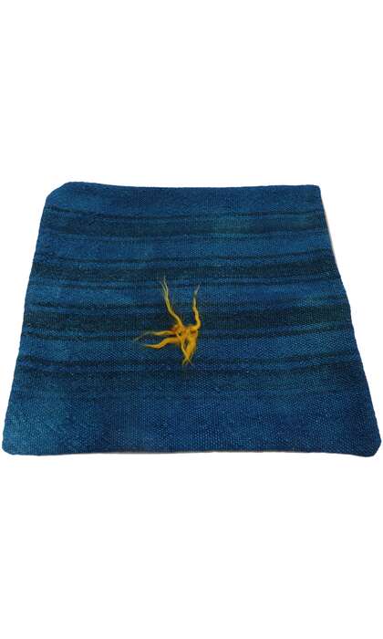 17x18 Vintage Blue Turkish Rug Pillow Cover 53639