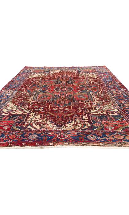 7 x 11 Vintage Persian Heriz Rug 90010