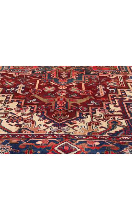7 x 11 Vintage Persian Heriz Rug 90010