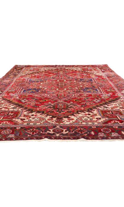 90001 Vintage Persian Heriz Rug, 07'11 x 10'00