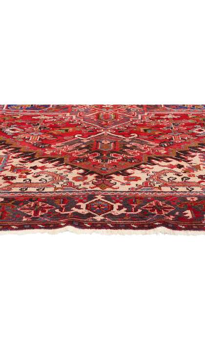 90001 Vintage Persian Heriz Rug, 07'11 x 10'00