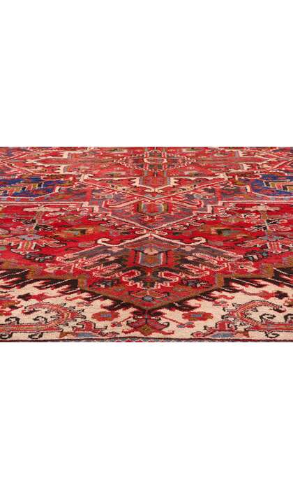90001 Vintage Persian Heriz Rug, 07'11 x 10'00