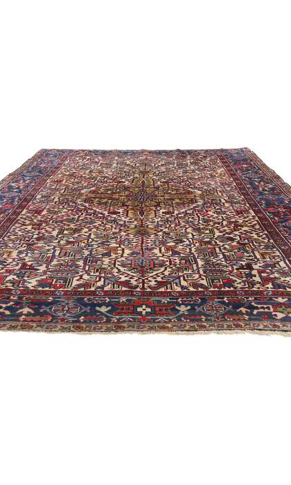 8 x 11 Vintage Persian Heriz Rug 90011