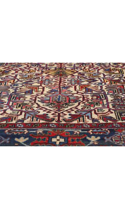 8 x 11 Vintage Persian Heriz Rug 90011