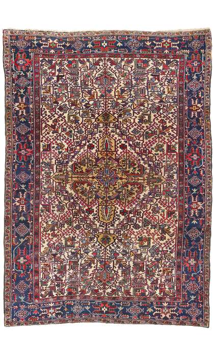 8 x 11 Vintage Persian Heriz Rug 90011