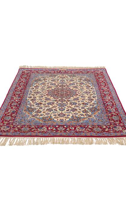 4 x 5 Vintage Persian Isfahan Rug 78924