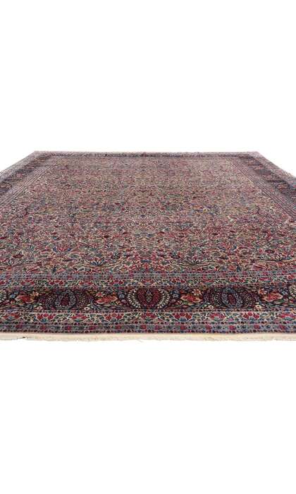 11 x 14 Vintage Persian Lavar Kerman Rug 90015