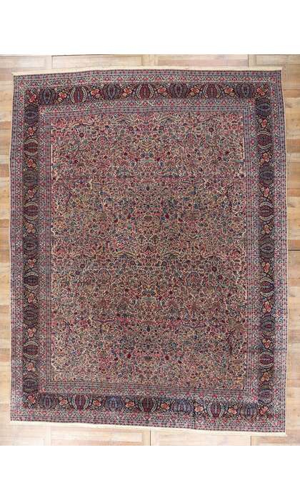 11 x 14 Vintage Persian Lavar Kerman Rug 90015