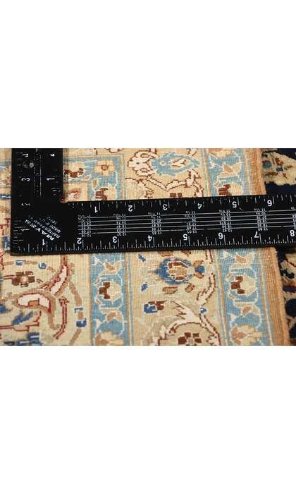 3 x 4 Vintage Wool and Silk Persian Nain Rug 78925