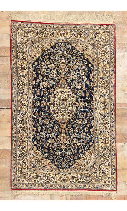 3 x 6 Vintage Persian Tudeshk Nain Rug 78923