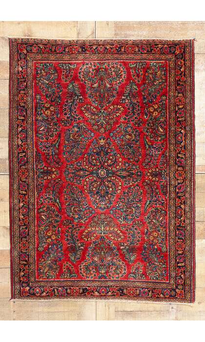 3 x 5 Vintage Persian Sarouk Rug 78915
