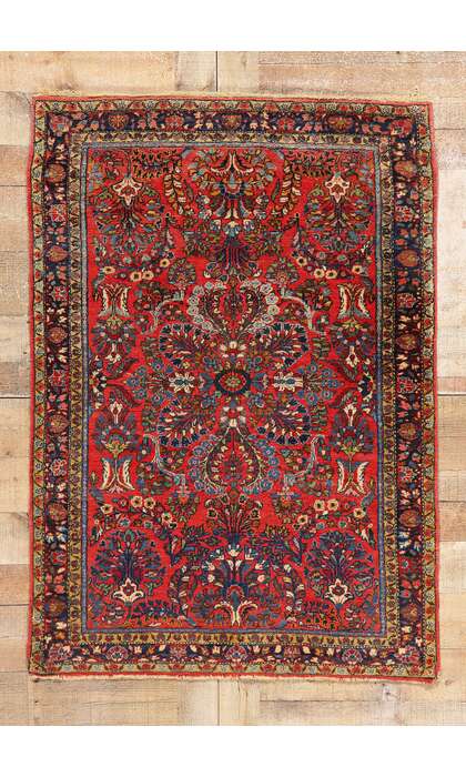 3 x 5 Vintage Persian Sarouk Rug 78929