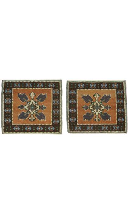 2 x 2 Vintage Turkish Oushak Rug 53644