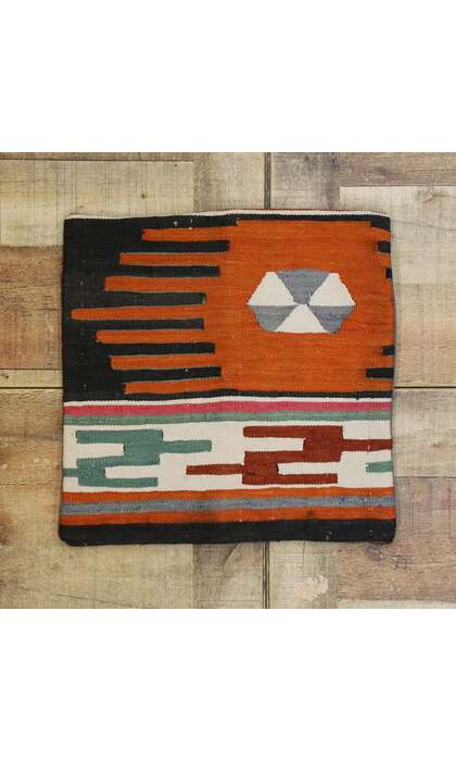 2 x 2 Vintage Turkish Kilim Rug Tribal Pillow Cover 53634