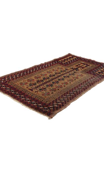 2 x 4 Antique Afghan Baluch Prayer Rug 78988