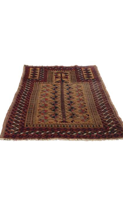 2 x 4 Antique Afghan Baluch Prayer Rug 789882 x 4 Antique Afghan Baluch Prayer Rug 78988