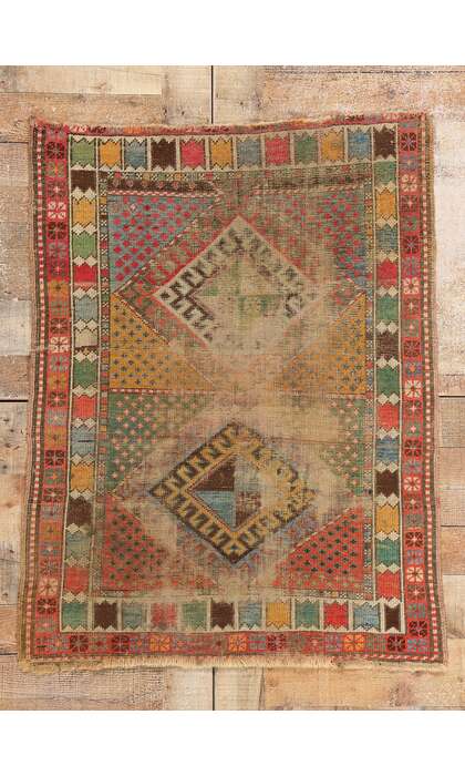 3 x 4 Antique Caucasian Shirvan Rug 78966