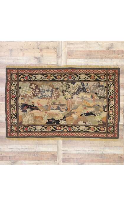 4 x 7 Antique French Aubusson Tapestry 76928