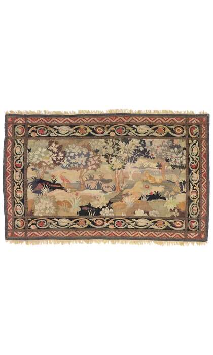 4 x 7 Antique French Aubusson Tapestry 76928