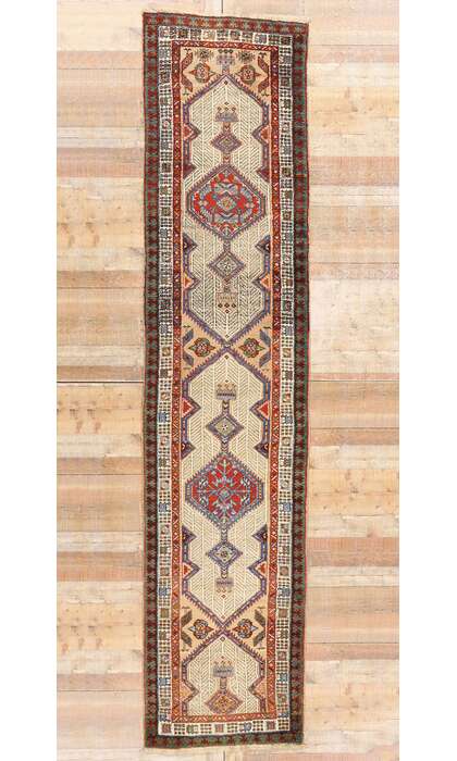 3 x 14 Antique Persian Malayer Rug Runner 78980
