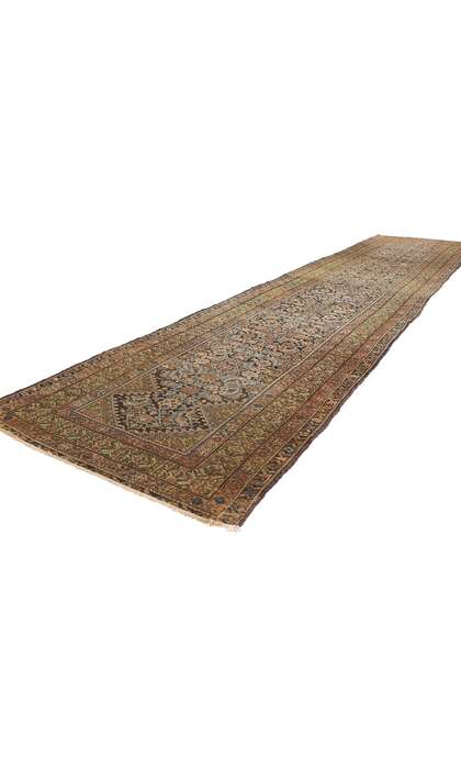 3 x 17 Distressed Antique Persian Malayer Rug Runner 76793