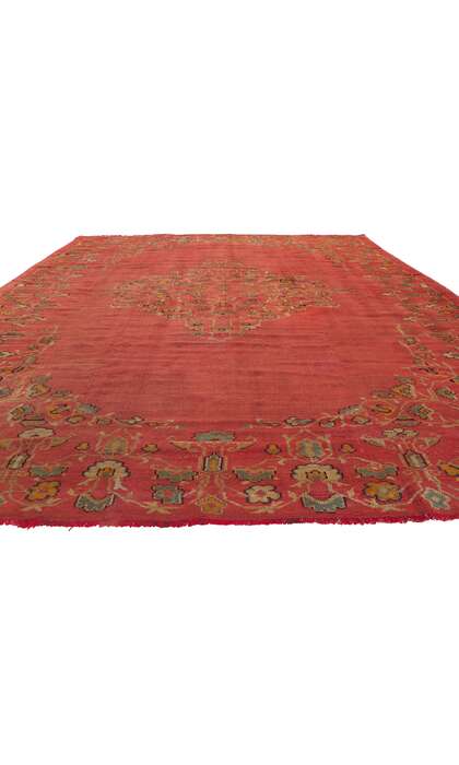 9 x 11 Antique Turkish Oushak Rug 76655