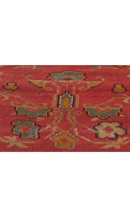 9 x 11 Antique Turkish Oushak Rug 76655