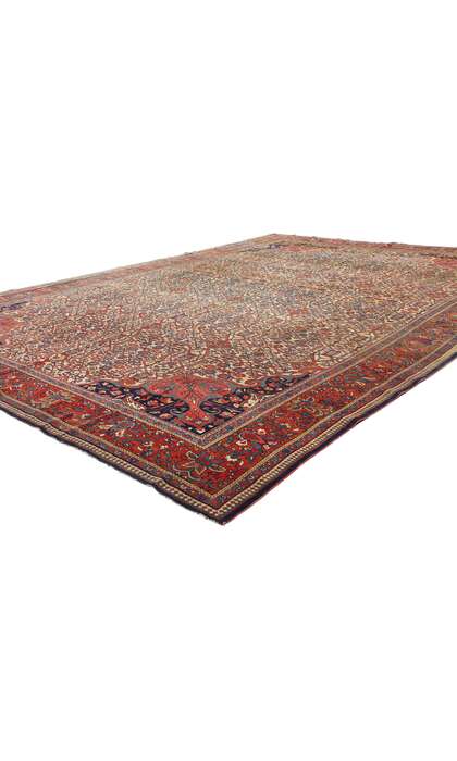9 x 11 Antique Persian Farahan Rug 74980