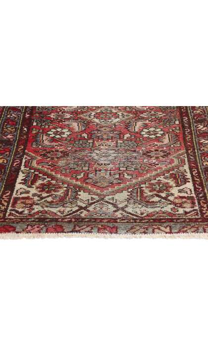 2 x 3 Antique-Worn Persian Hamadan Rug 78965