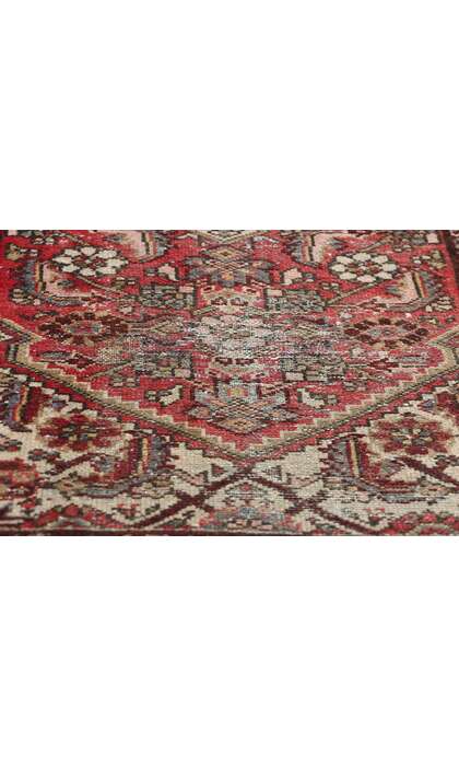 2 x 3 Antique-Worn Persian Hamadan Rug 78965