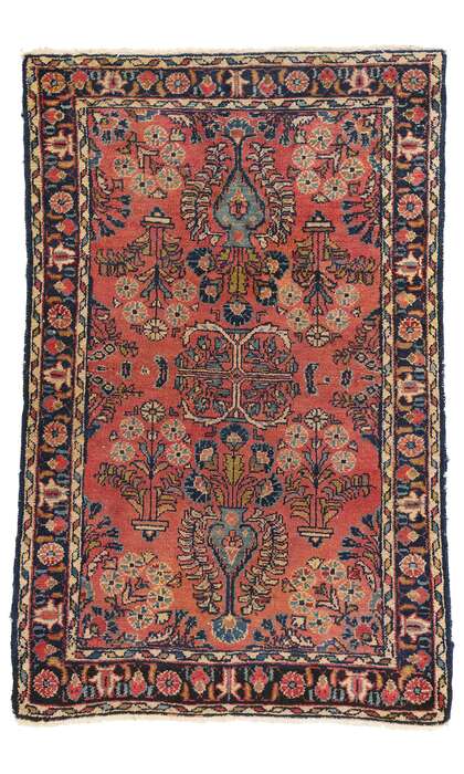 3 x 4 Antique Persian Dergazine Hamadan Rug 78947