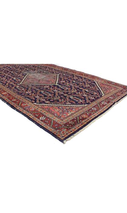 4 x 6 Distressed Antique Persian Mahal Rug 77011
