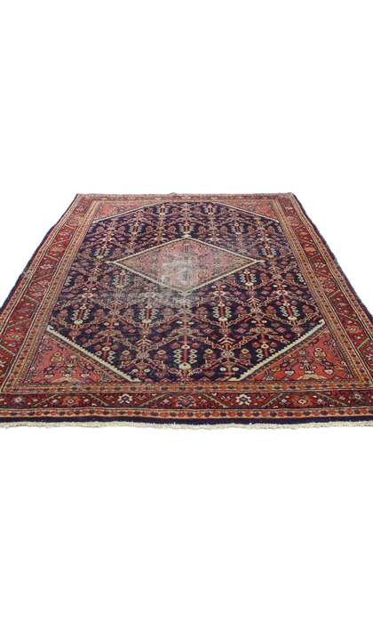 4 x 6 Distressed Antique Persian Mahal Rug 77011