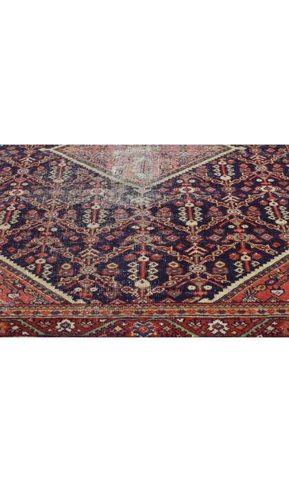 4 x 6 Distressed Antique Persian Mahal Rug 77011