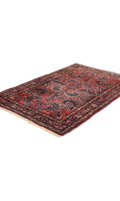 3 x 4 Antique Persian Dergazine Hamadan Rug 78995