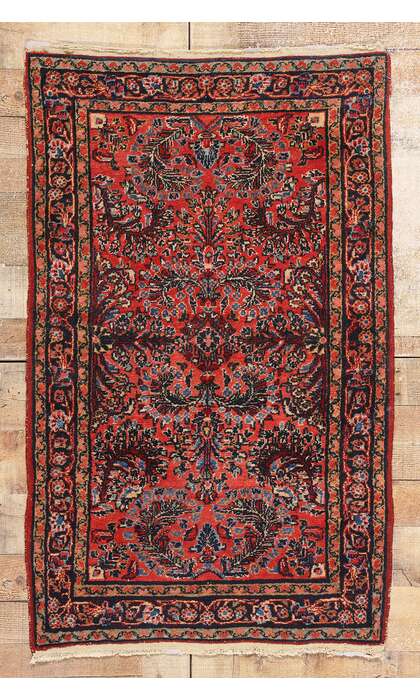 3 x 4 Antique Persian Dergazine Hamadan Rug 78995