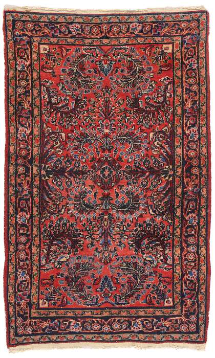 3 x 4 Antique Persian Dergazine Hamadan Rug 78995
