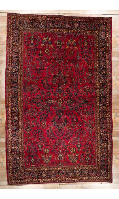 10 x 16 Antique Persian Sarouk Rug 78983