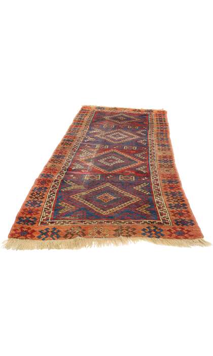 3 x 8 Antique Tribal Turkish Yuruk Rug 78935