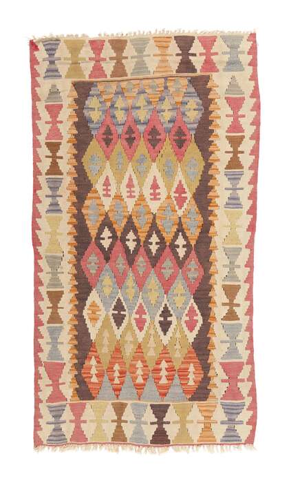3 x 5 Antique Turkish Kilim Rug 78951