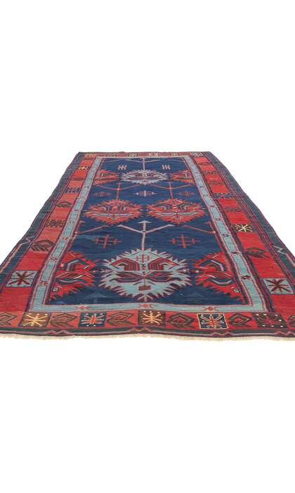 5 x 10 Antique Caucasian Avar Kilim Rug 78944