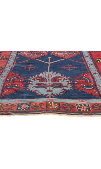 5 x 10 Antique Caucasian Avar Kilim Rug 78944