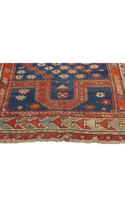 3 x 4 Antique Caucasian Kazak Prayer Rug 78977
