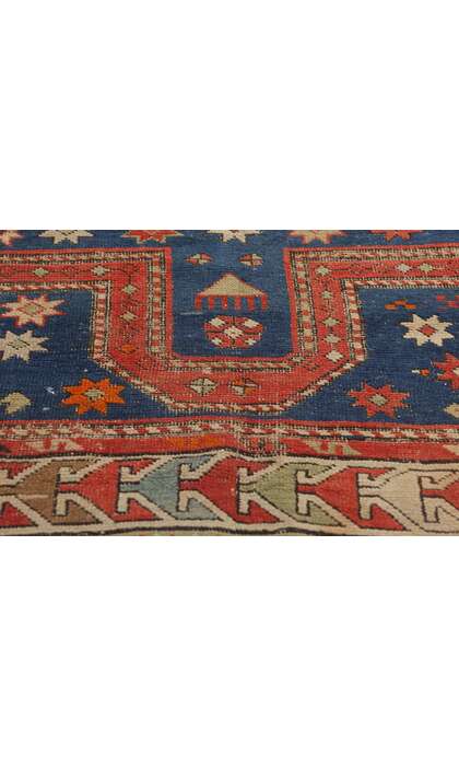 3 x 4 Antique Caucasian Kazak Prayer Rug 78977