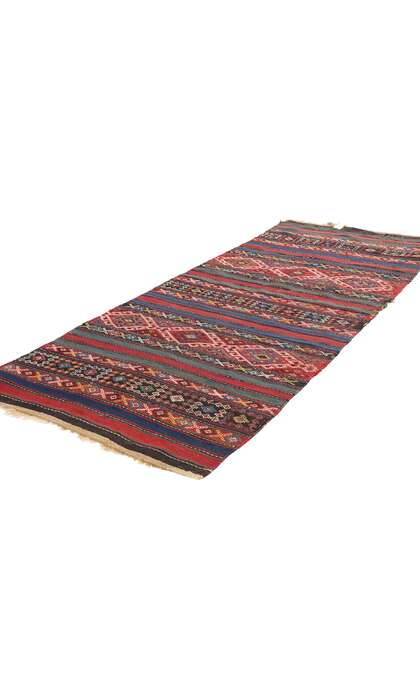 2 x 7 Antique Caucasian Shahsavan Jajim Kilim Rug 78943